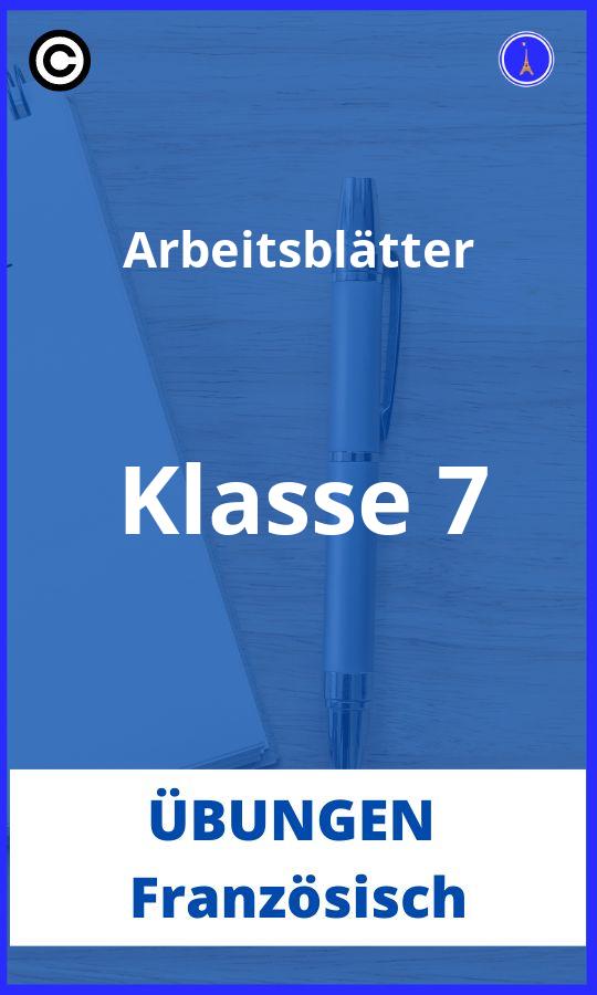 Französisch Übungen Klasse 7 Arbeitsblätter PDF