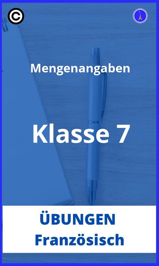 Französisch Übungen Klasse 7 Mengenangaben PDF