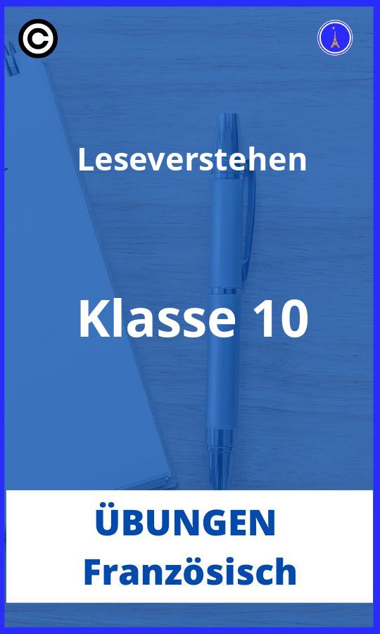 Leseverstehen Französisch Klasse 10 Übungen PDF